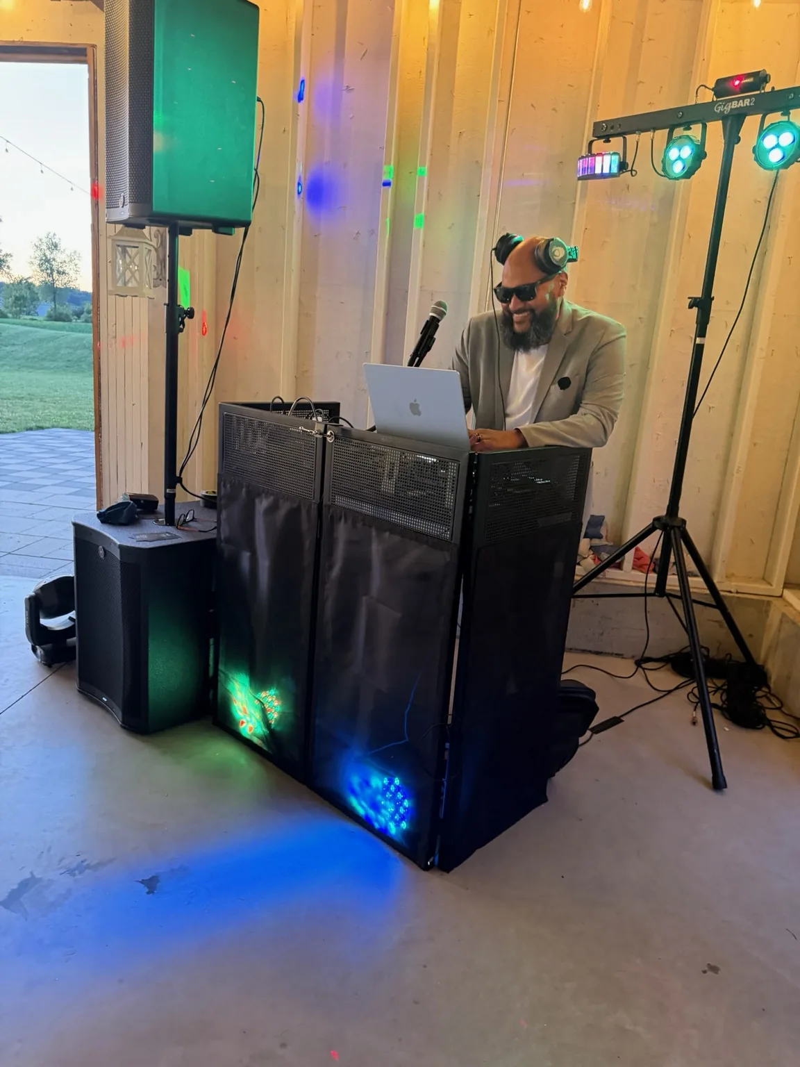 The two 2260 Entertainment DJs working together at an event